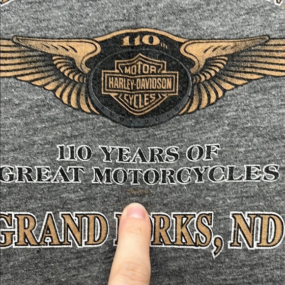 Harley-Davidson Grand Forks ND Fitted Short Sleeve Tee - Size Small - Picture 8 of 10